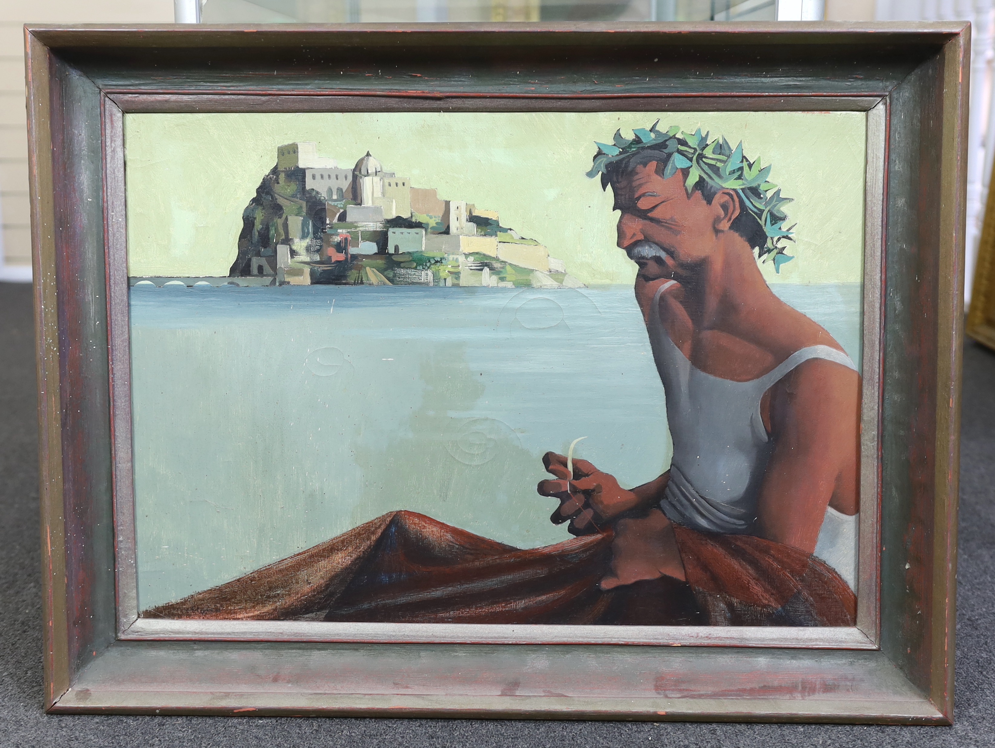 Michael Ayrton (British, 1921-1975), 'Giovanni', oil on canvas, 48 x 68cm